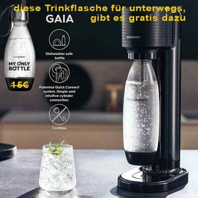Wassersprudler Sodastream mit einer Reiseflasche gratis dazu.